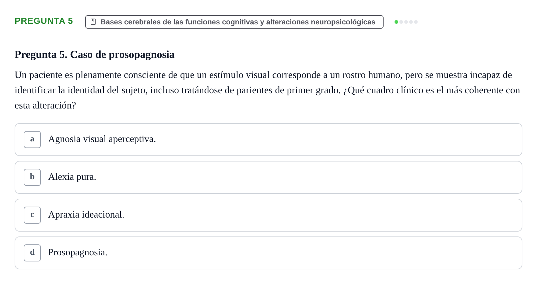 Enunciado: Pregunta 5