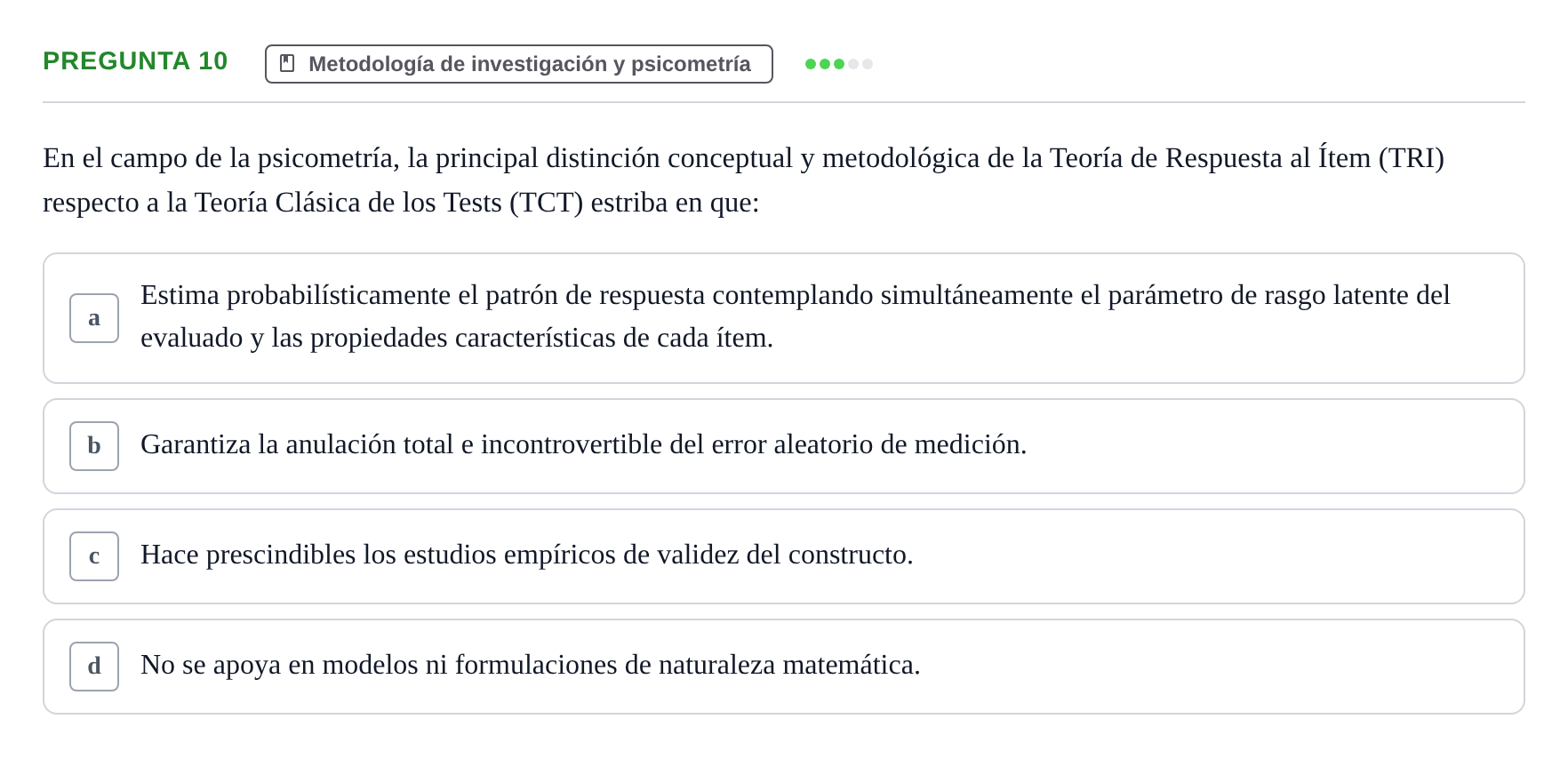 Enunciado: Pregunta 10