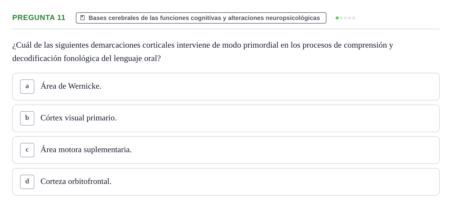Enunciado: Pregunta 11