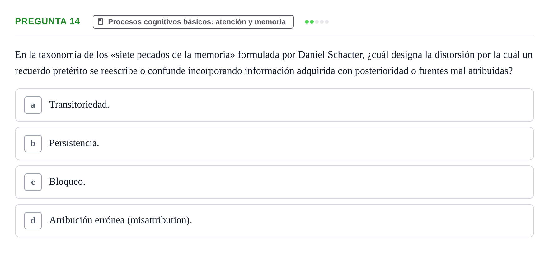 Enunciado: Pregunta 14