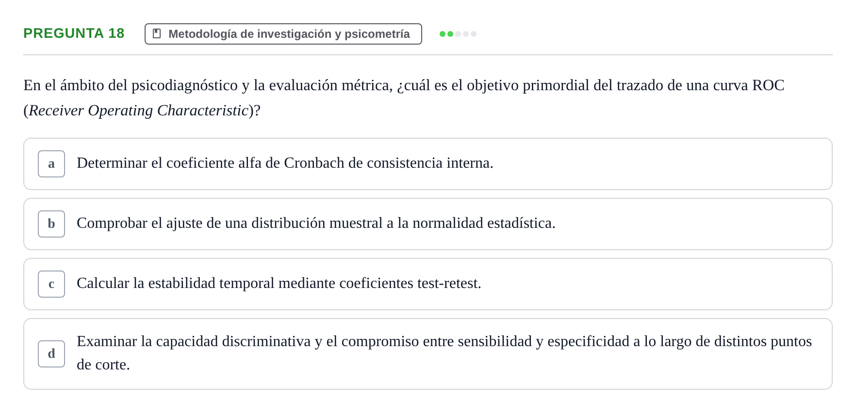 Enunciado: Pregunta 18
