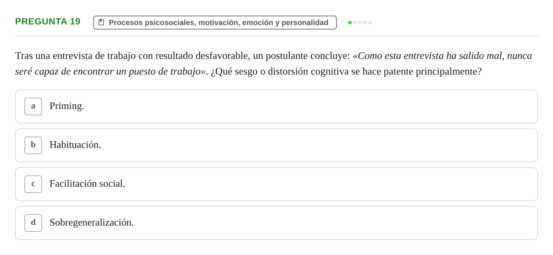 Enunciado: Pregunta 19