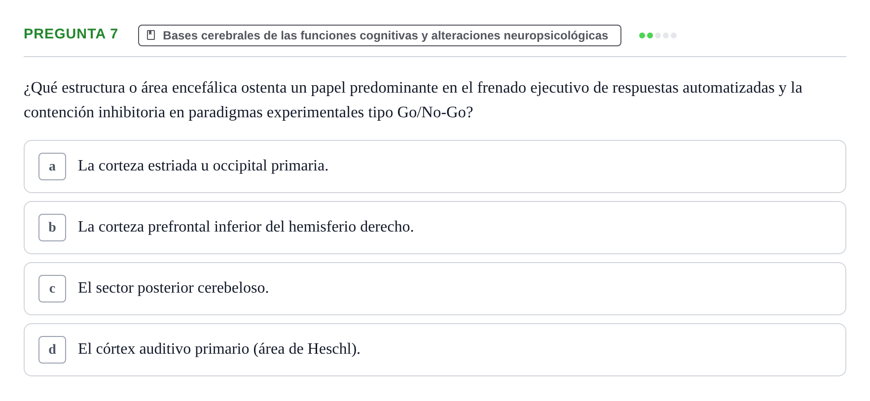 Enunciado: Pregunta 7