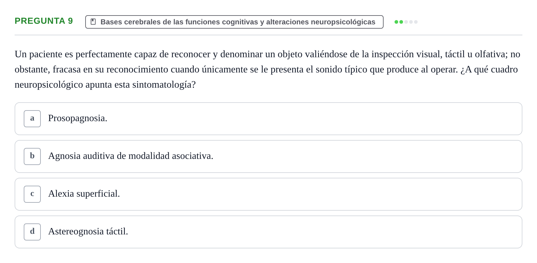 Enunciado: Pregunta 9