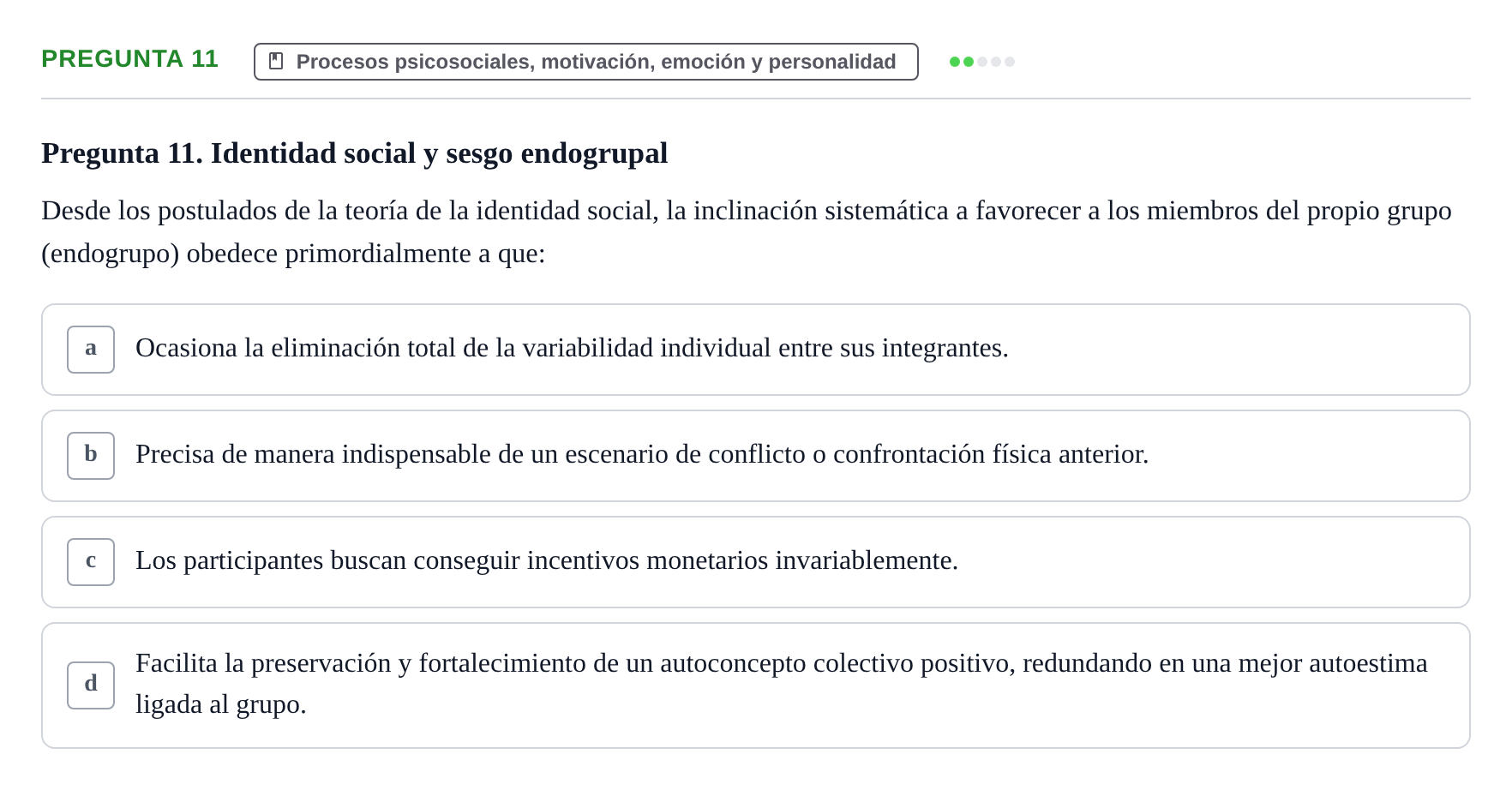Enunciado: Pregunta 11