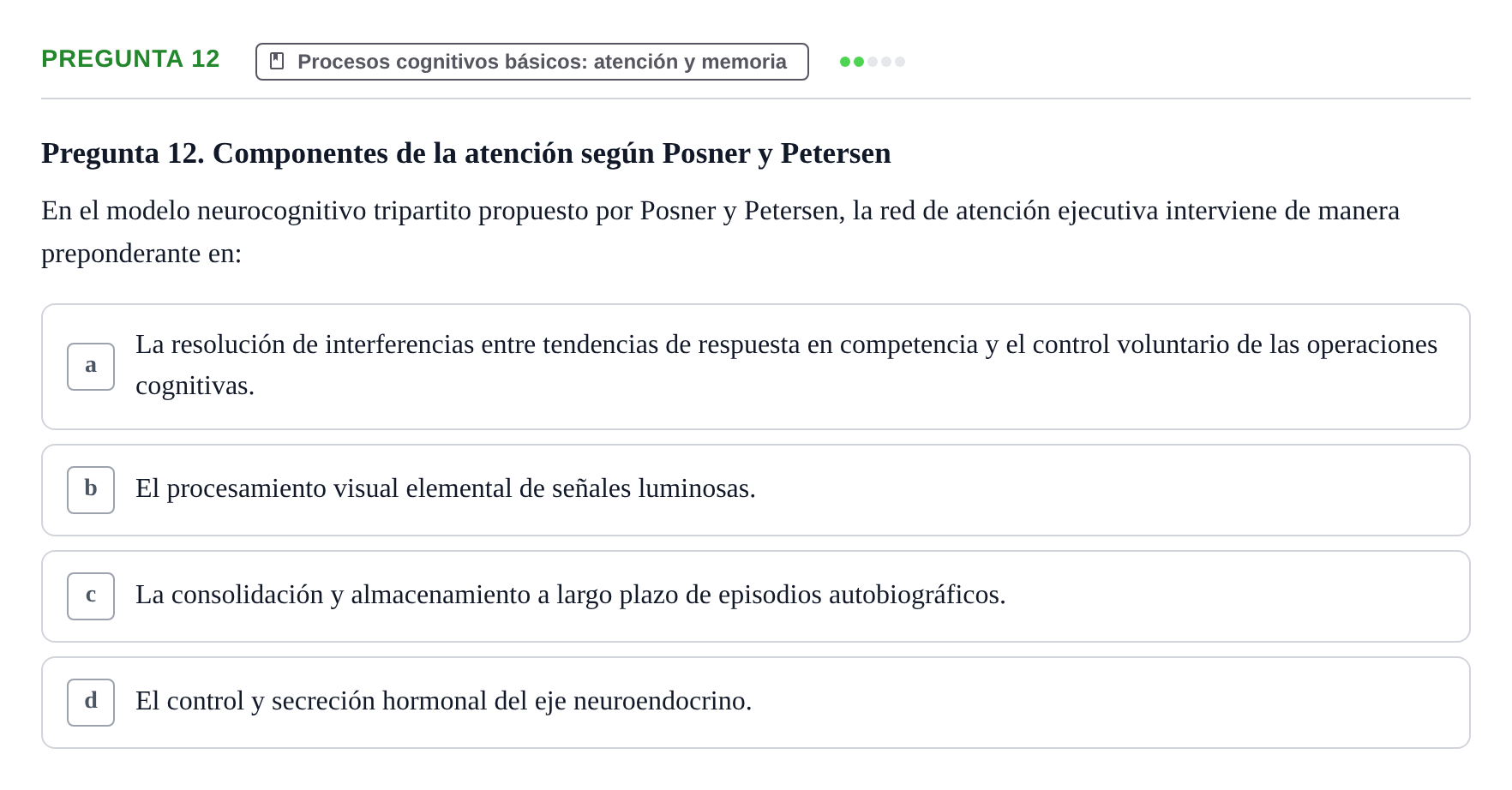 Enunciado: Pregunta 12