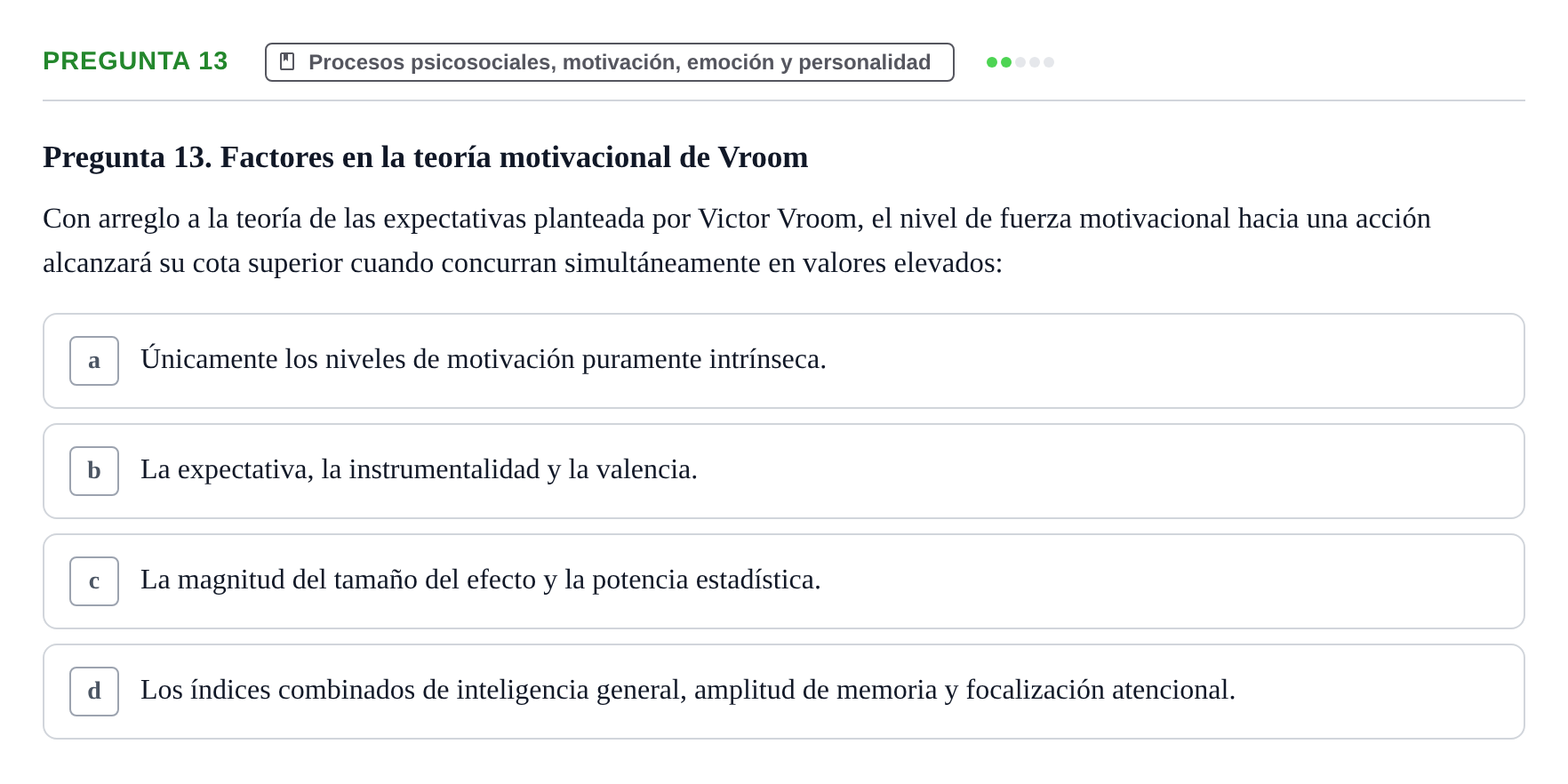 Enunciado: Pregunta 13