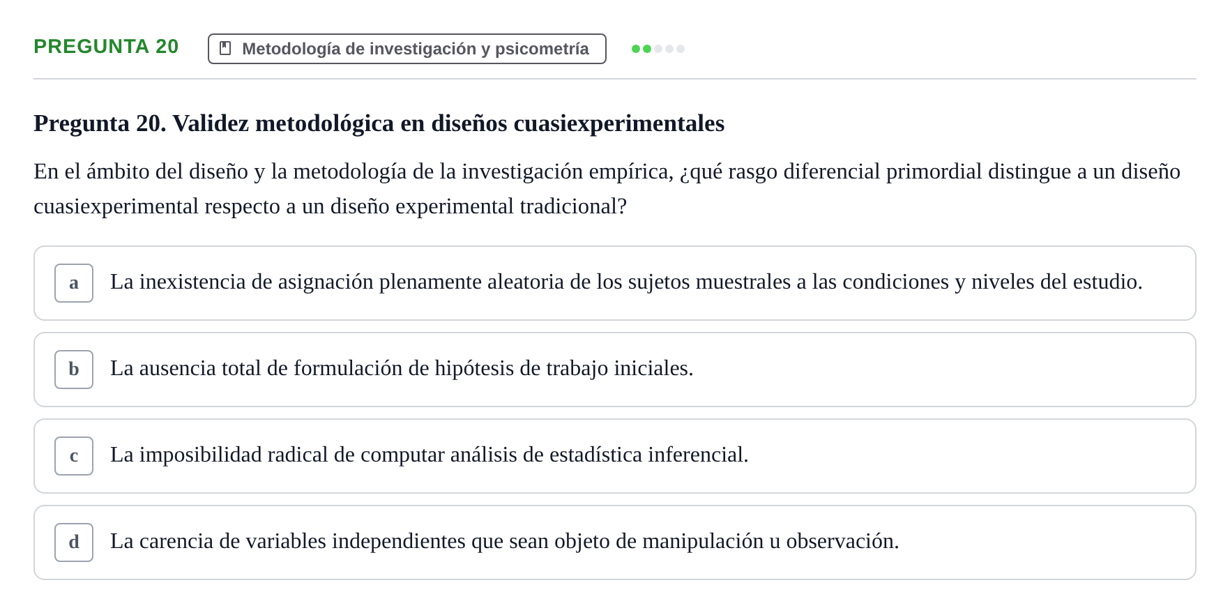 Enunciado: Pregunta 20