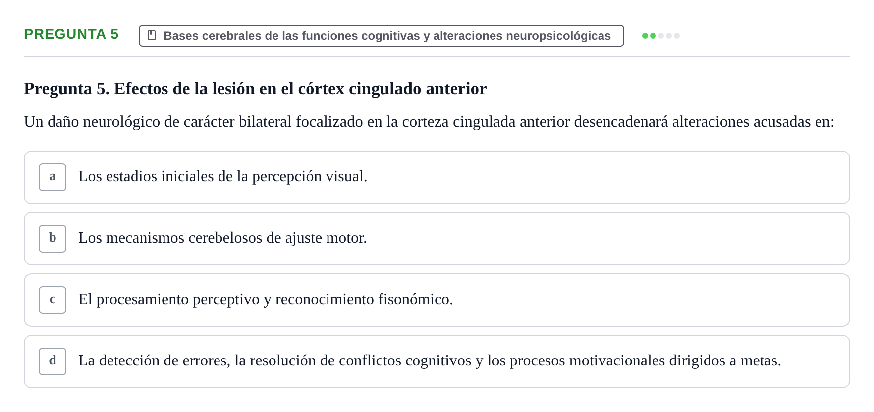 Enunciado: Pregunta 5