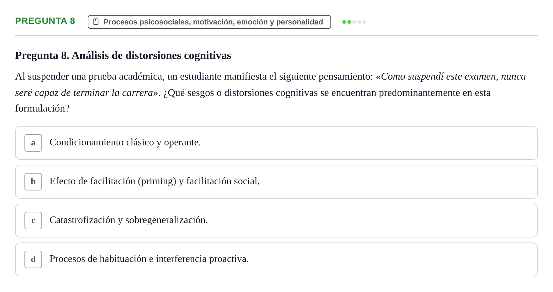 Enunciado: Pregunta 8