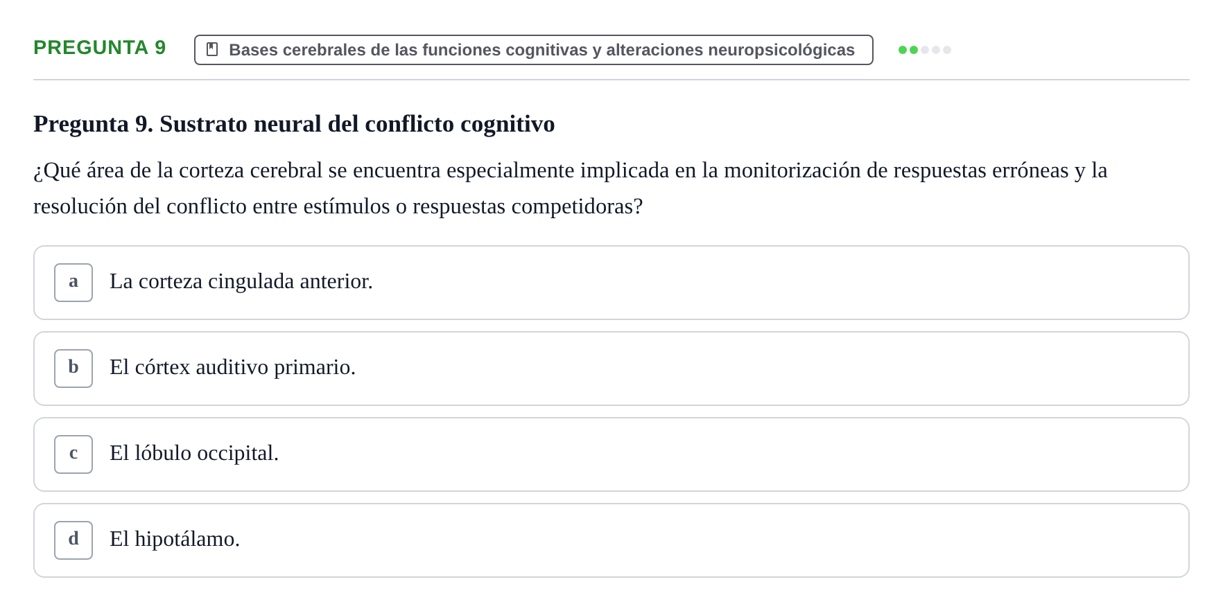 Enunciado: Pregunta 9