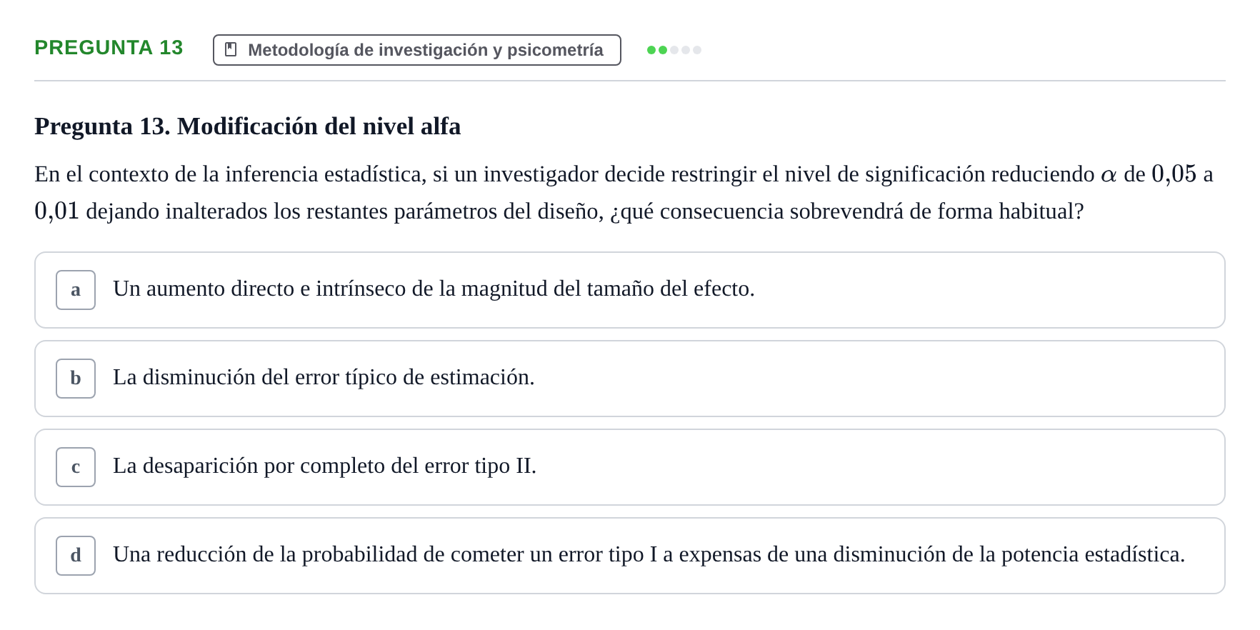 Enunciado: Pregunta 13