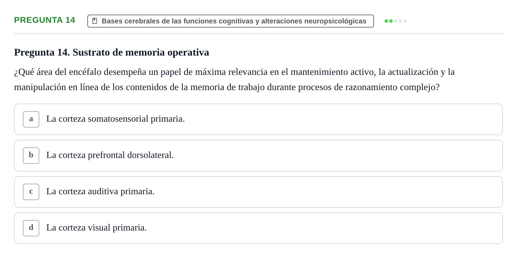 Enunciado: Pregunta 14