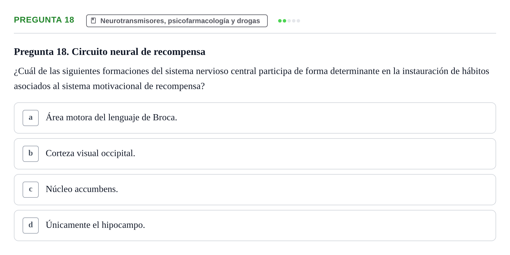 Enunciado: Pregunta 18