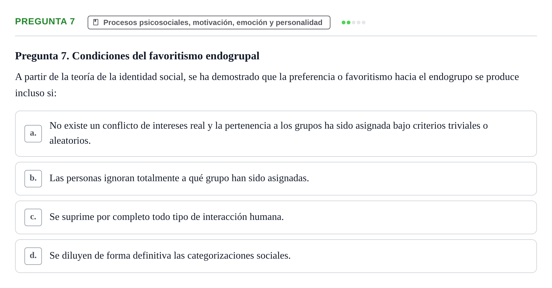 Enunciado: Pregunta 7