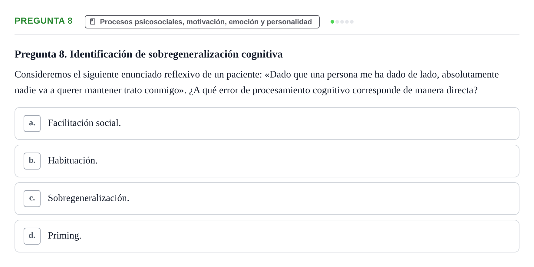 Enunciado: Pregunta 8