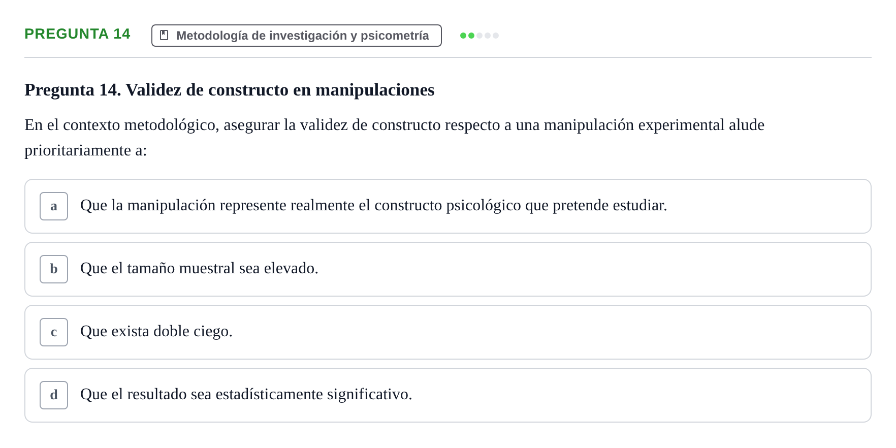 Enunciado: Pregunta 14