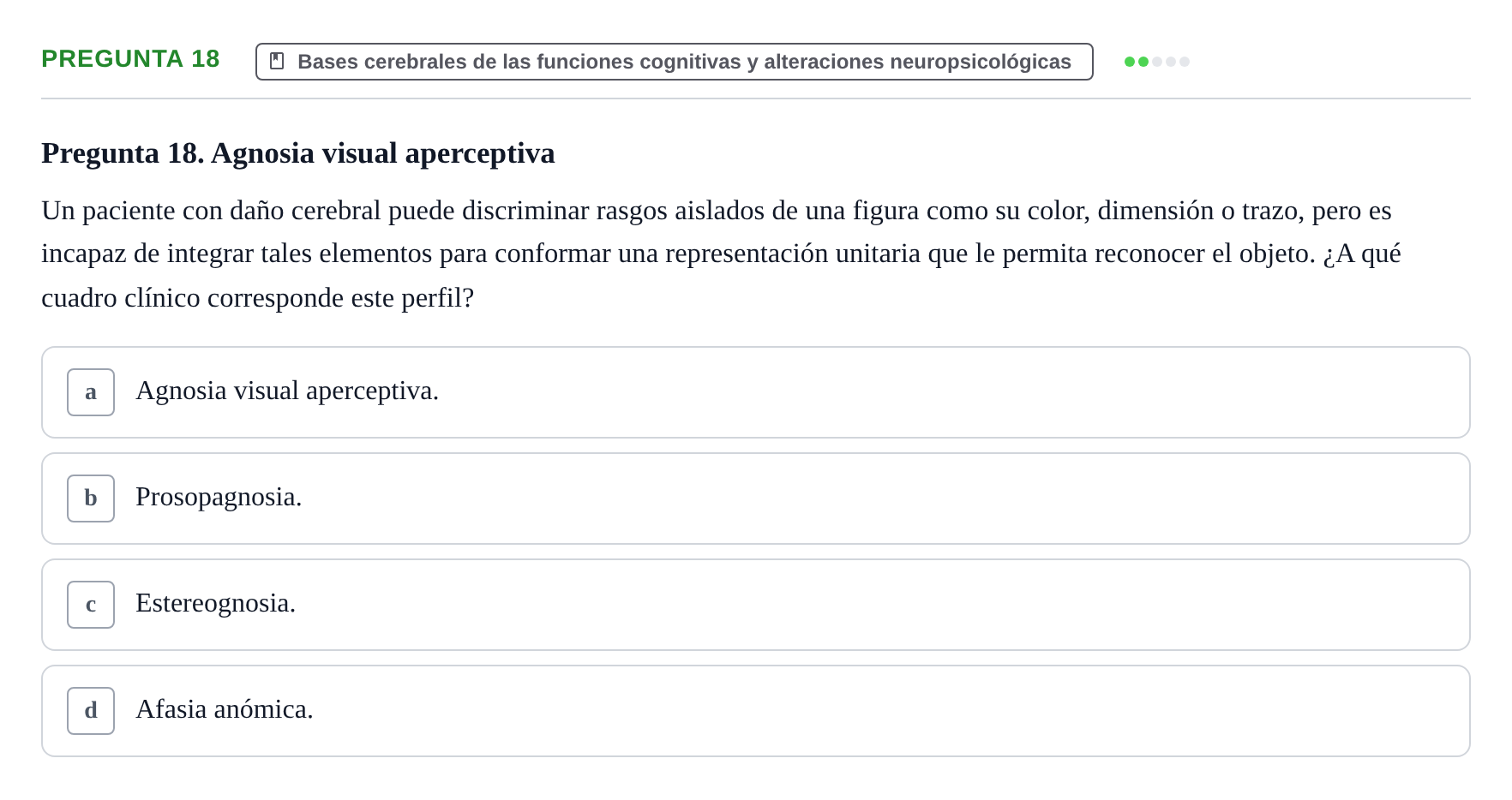 Enunciado: Pregunta 18