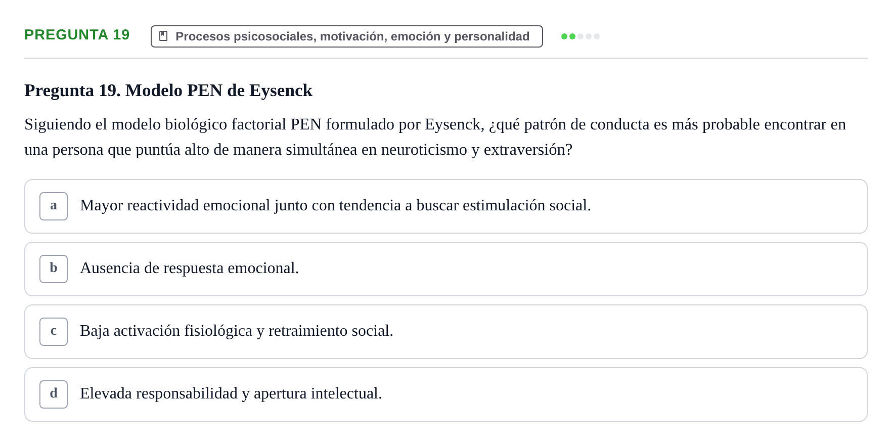 Enunciado: Pregunta 19