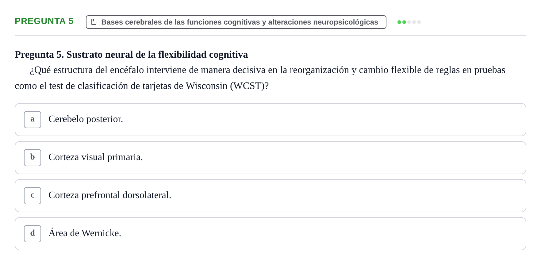 Enunciado: Pregunta 5