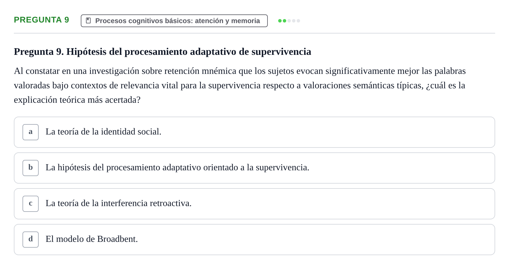 Enunciado: Pregunta 9