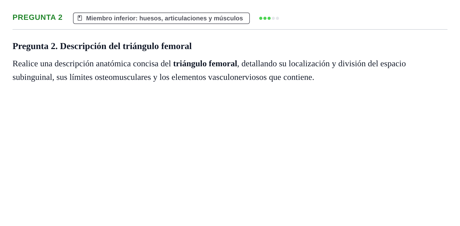 Enunciado: Pregunta 2 · Estructura y Función del Cuerpo Humano i : Anatomía e Histología UPF Examen de ensayo: Anatomía y Embriología