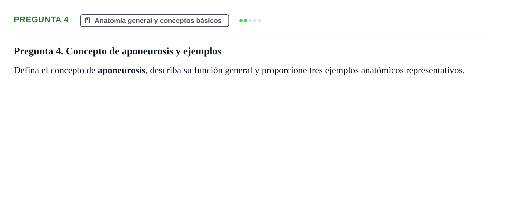Enunciado: Pregunta 4 · Estructura y Función del Cuerpo Humano i : Anatomía e Histología UPF Examen de ensayo: Anatomía y Embriología
