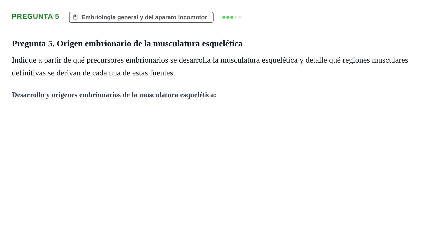 Enunciado: Pregunta 5 · Estructura y Función del Cuerpo Humano i : Anatomía e Histología UPF Examen de ensayo: Anatomía y Embriología