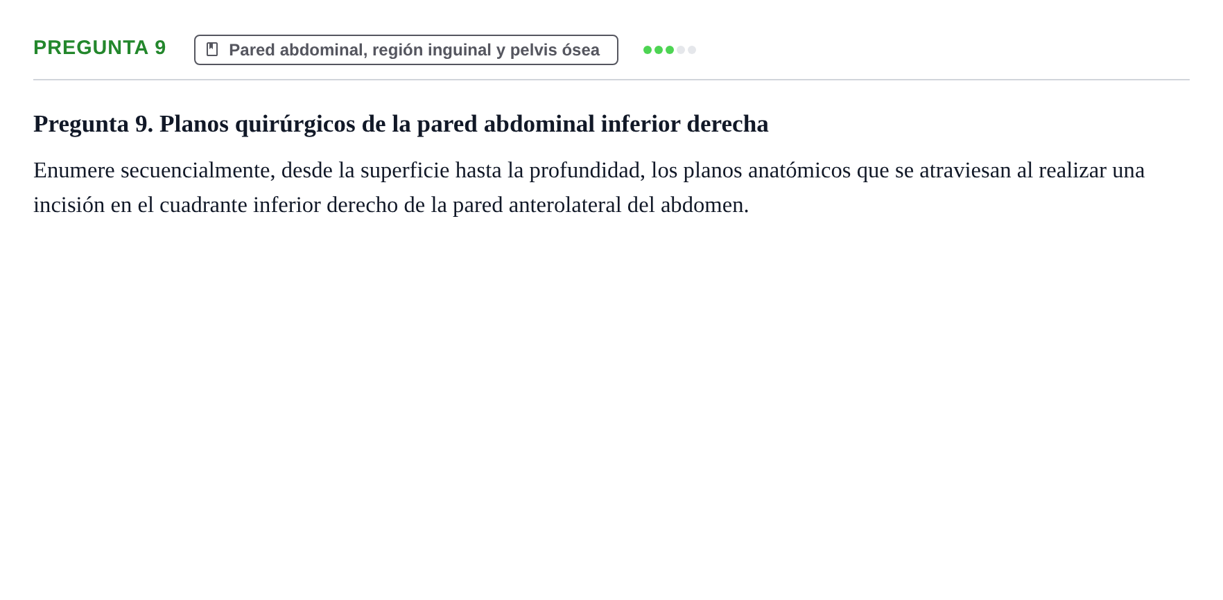 Enunciado: Pregunta 9 · Estructura y Función del Cuerpo Humano i : Anatomía e Histología UPF Examen de ensayo: Anatomía y Embriología