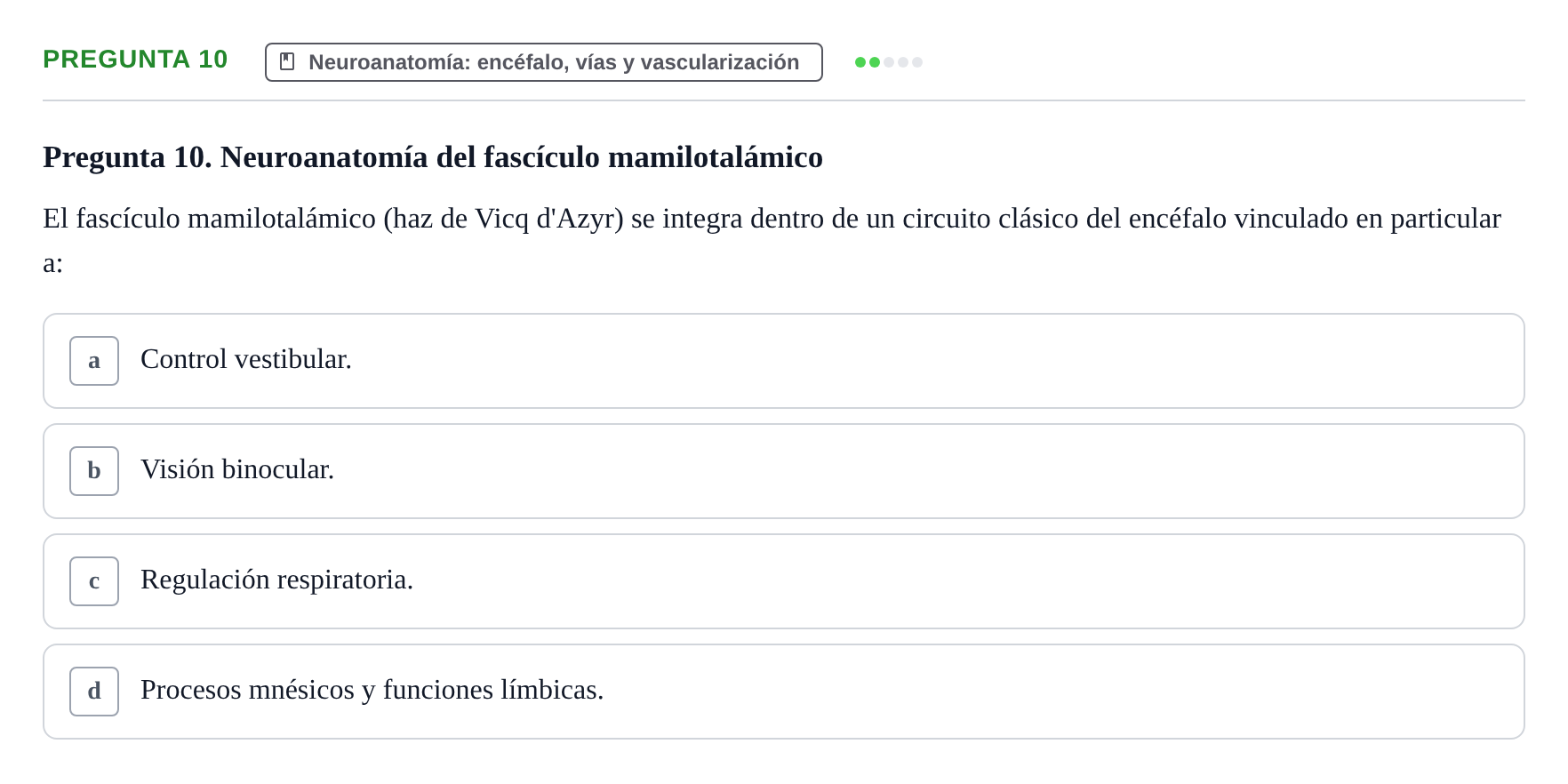 Enunciado: Pregunta 10
