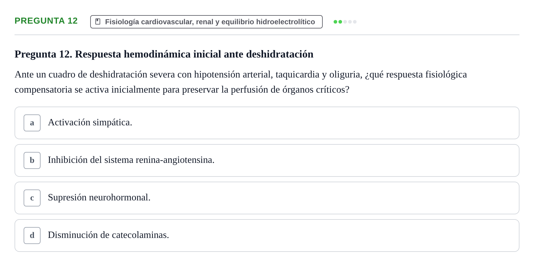 Enunciado: Pregunta 12