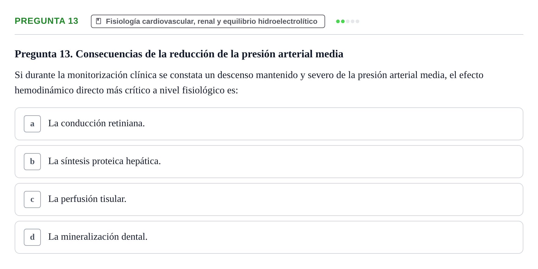 Enunciado: Pregunta 13