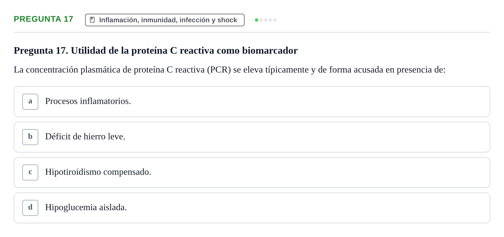 Enunciado: Pregunta 17