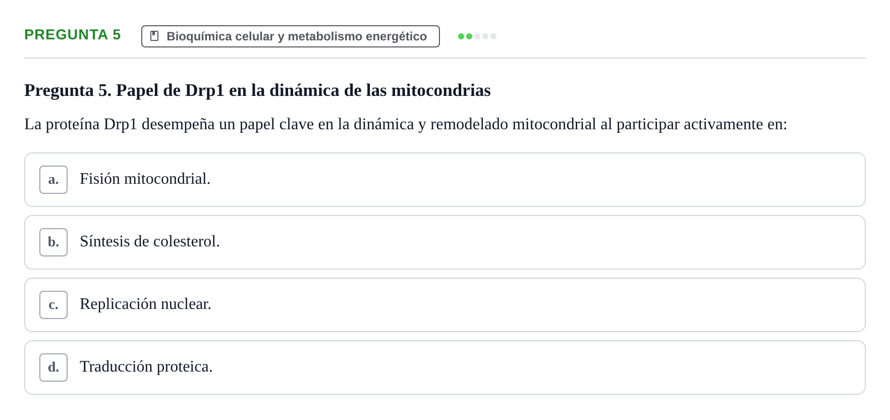Enunciado: Pregunta 5