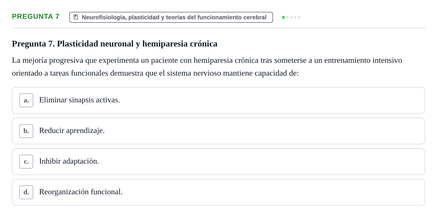 Enunciado: Pregunta 7