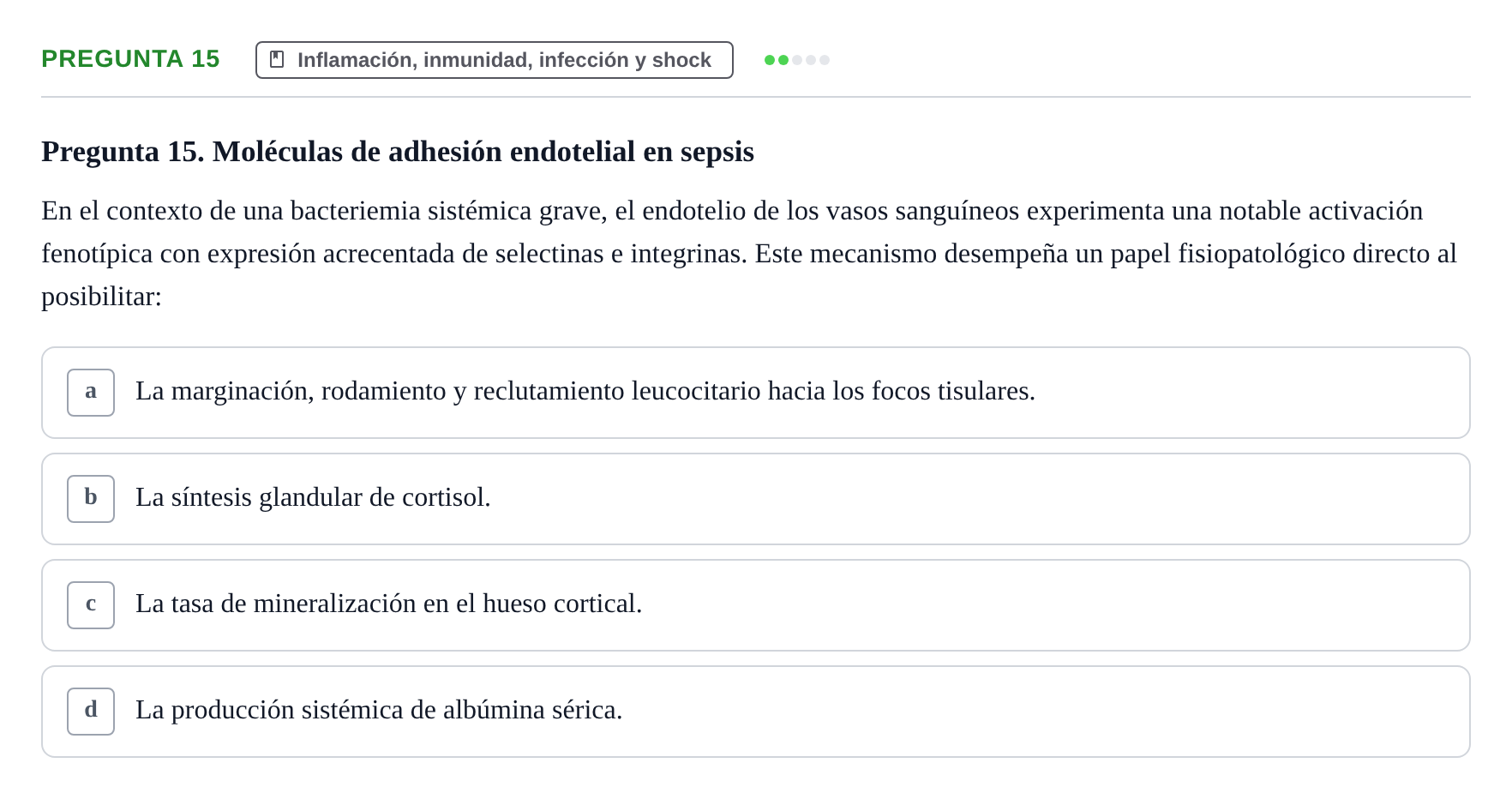 Enunciado: Pregunta 15