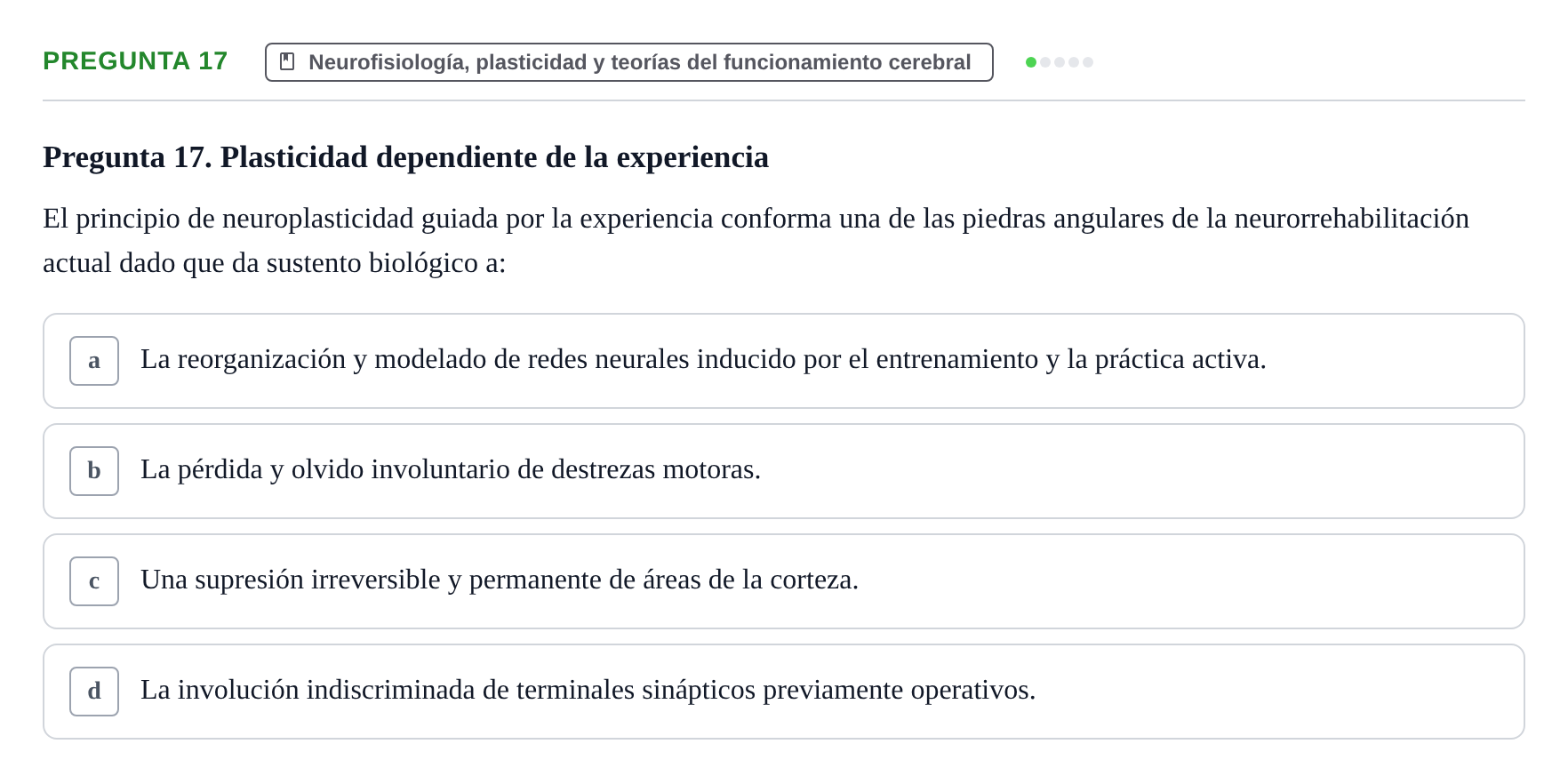 Enunciado: Pregunta 17