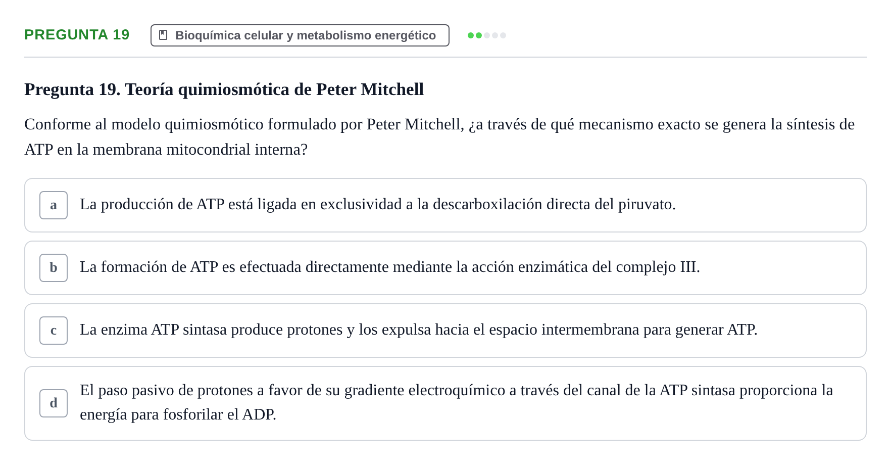 Enunciado: Pregunta 19