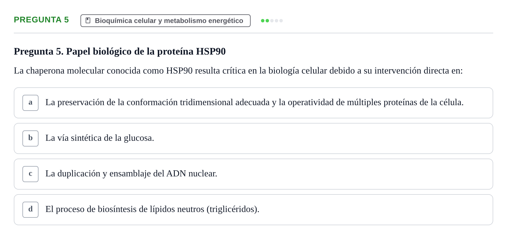 Enunciado: Pregunta 5