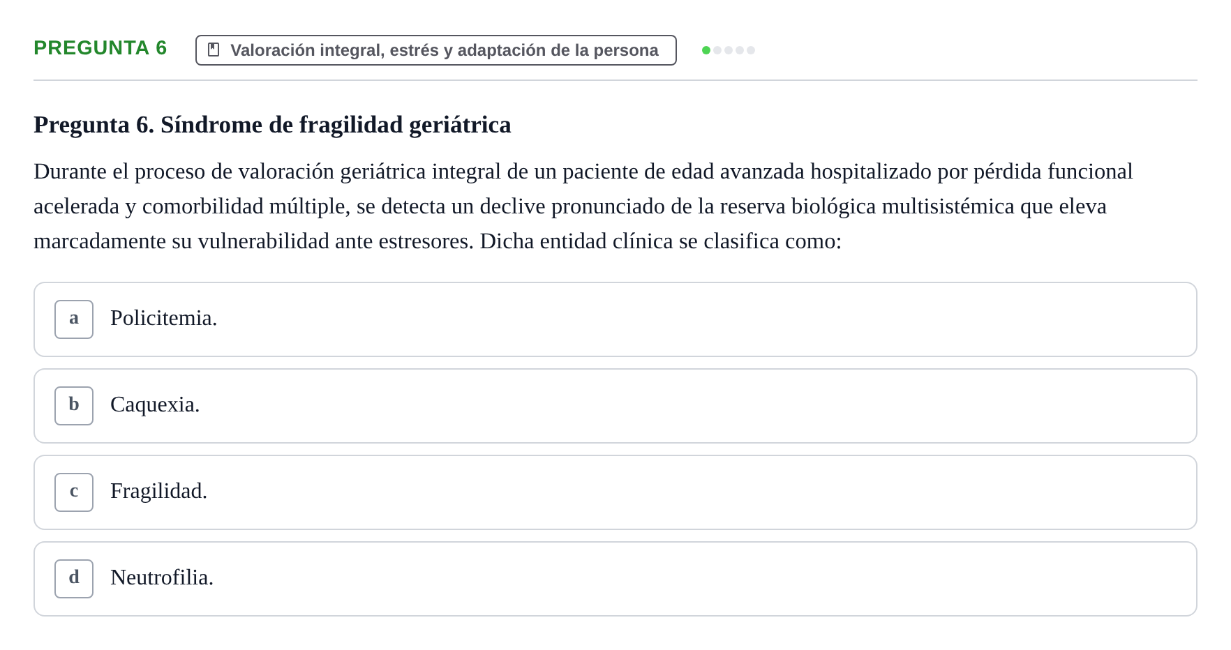 Enunciado: Pregunta 6