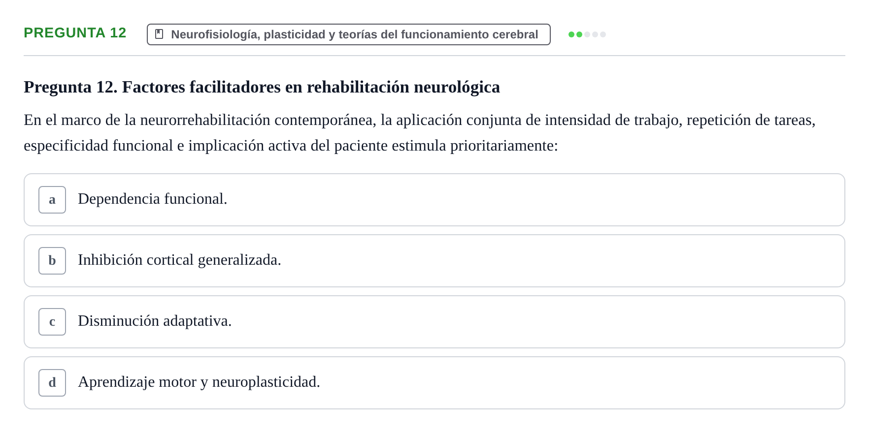 Enunciado: Pregunta 12