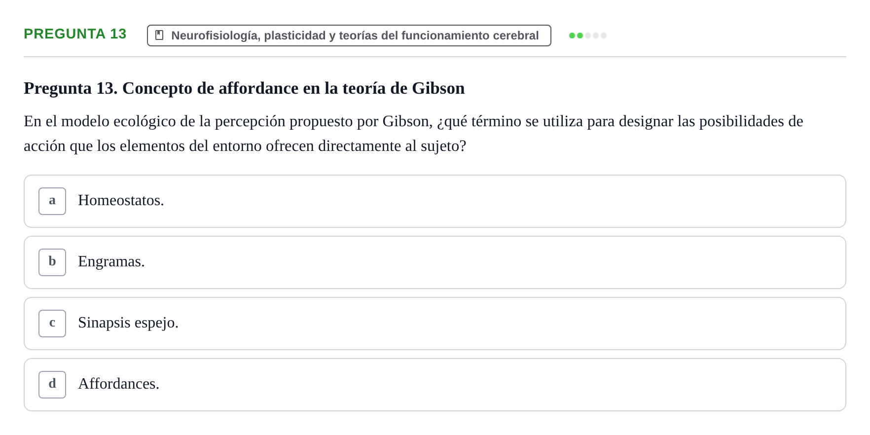 Enunciado: Pregunta 13