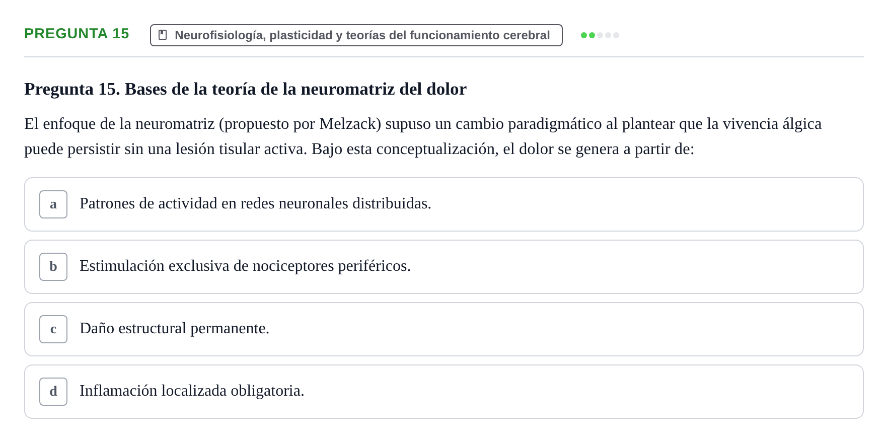Enunciado: Pregunta 15