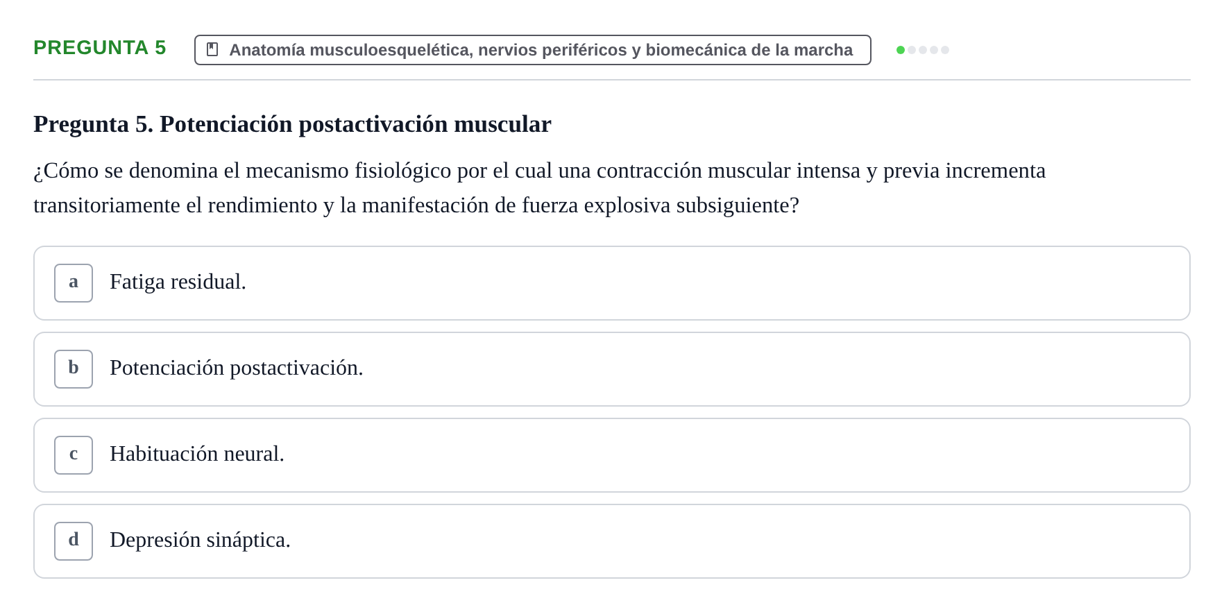 Enunciado: Pregunta 5