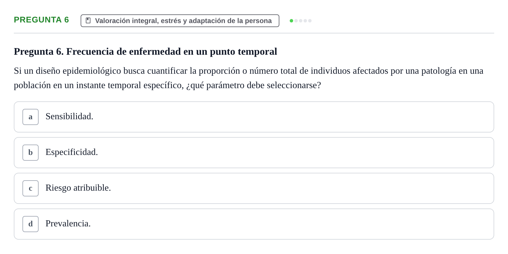 Enunciado: Pregunta 6