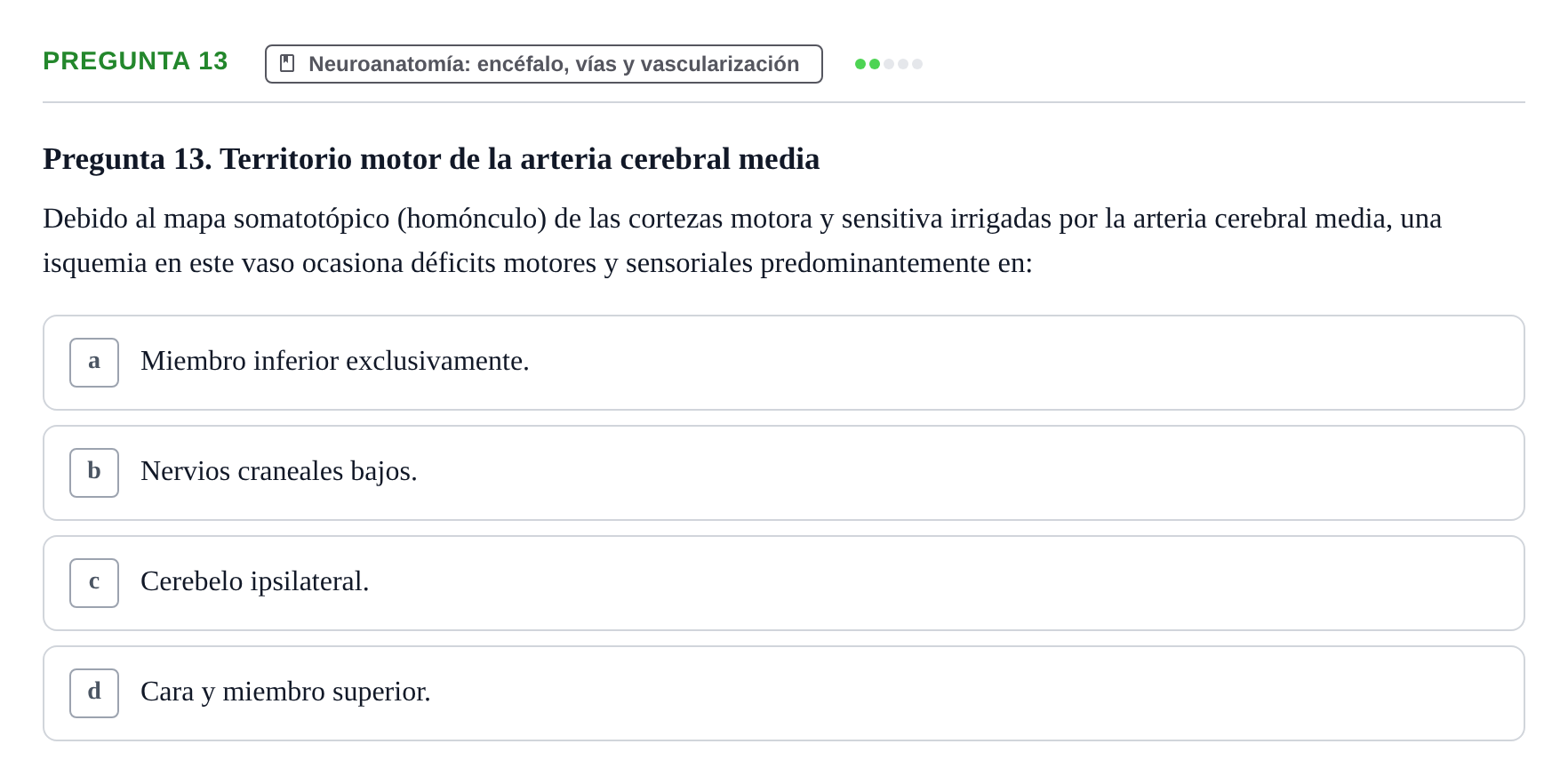 Enunciado: Pregunta 13