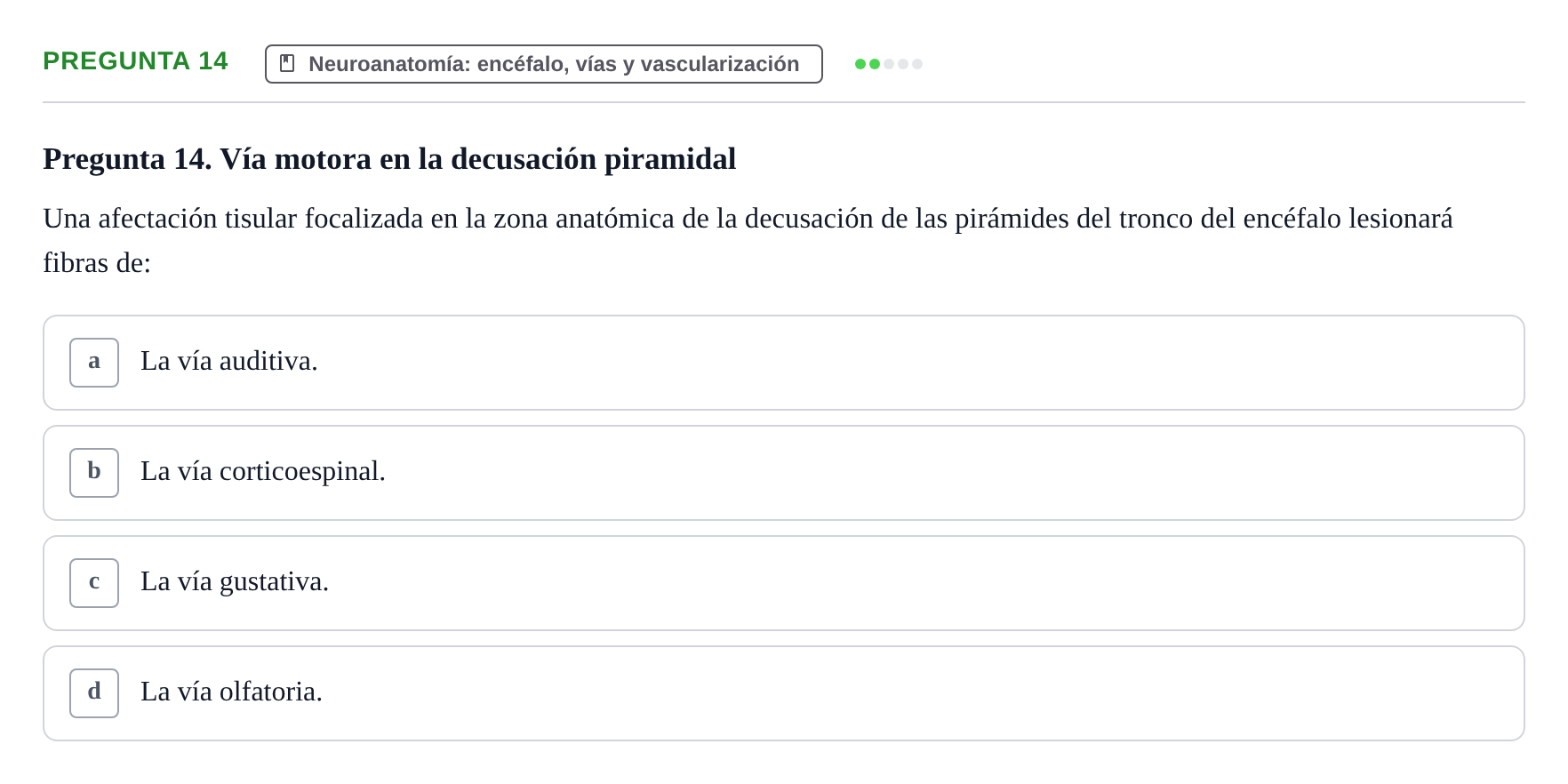 Enunciado: Pregunta 14