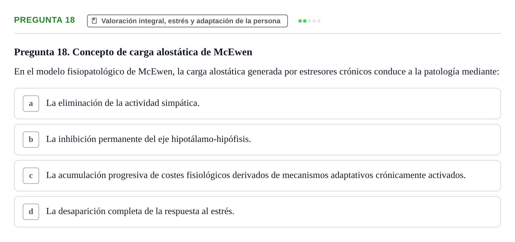 Enunciado: Pregunta 18