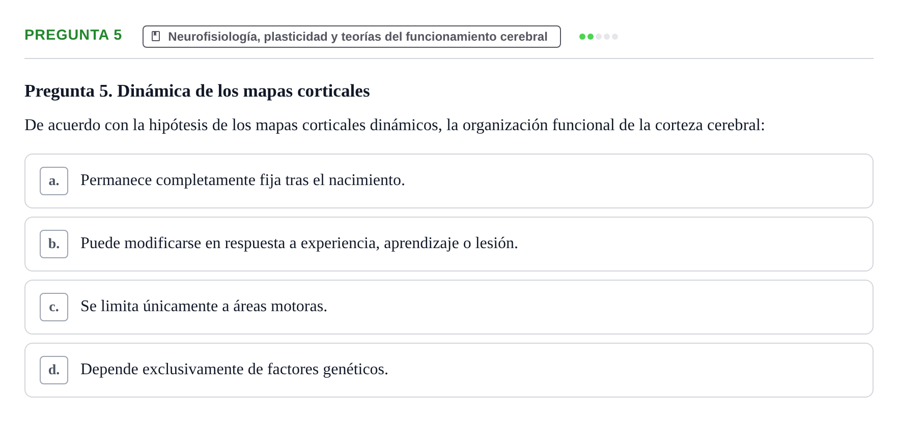 Enunciado: Pregunta 5