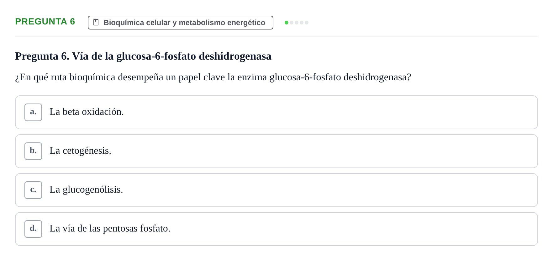 Enunciado: Pregunta 6